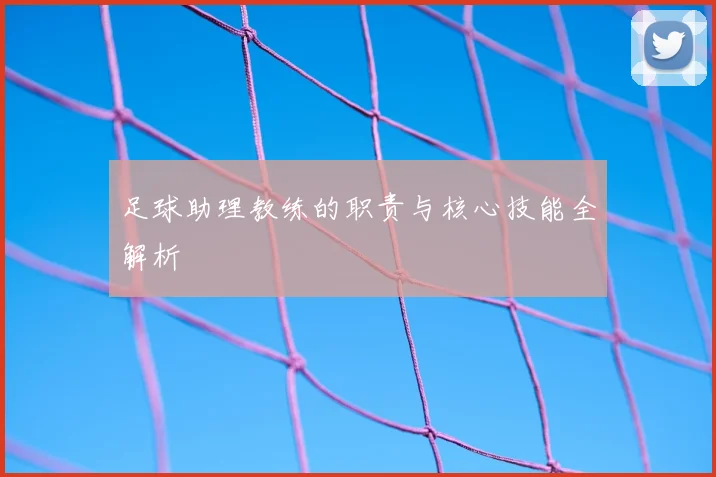 足球助理教练的职责与核心技能全解析